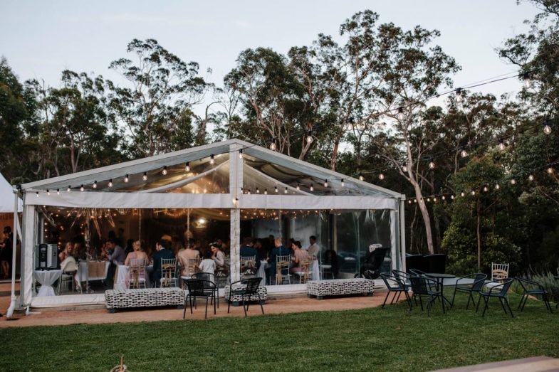 reception marquee at wildwood