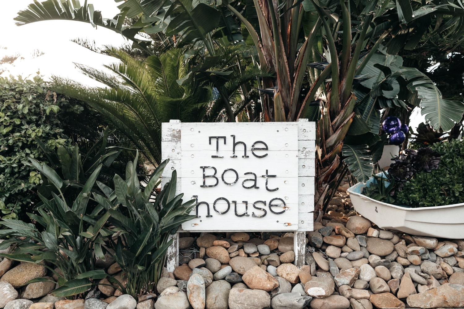 the boat house sign - palm beach wedding