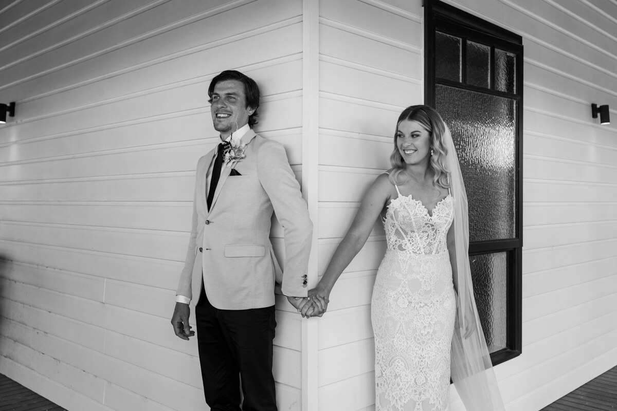 should you do a first look on your wedding day? these guys did a first touch