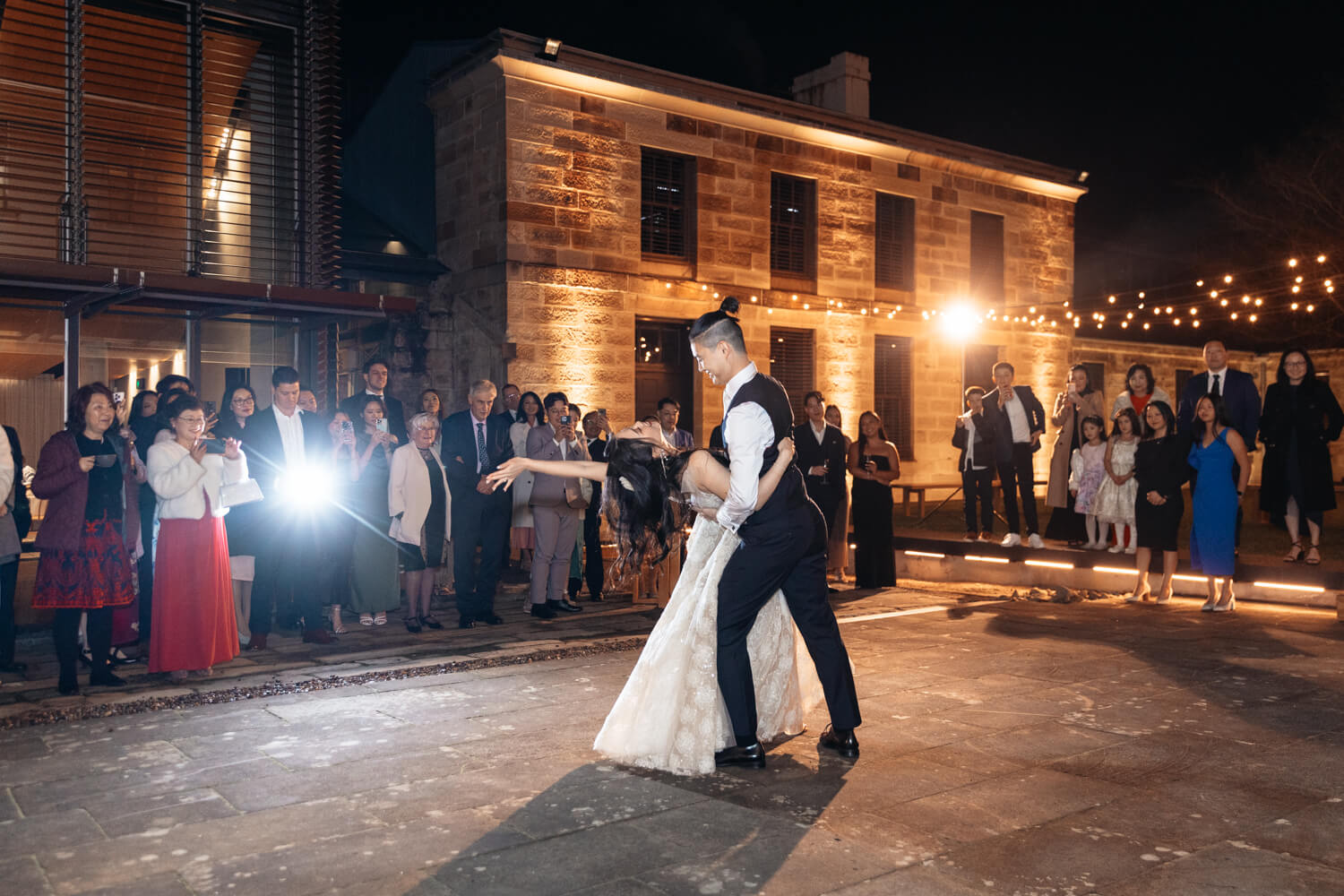 The final move of the bride and grooms first dance