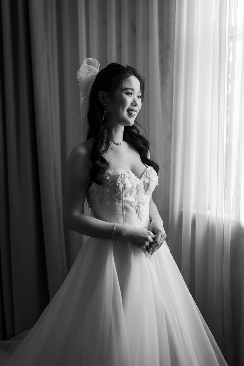 A bridal portrait at The Old Clare Hotel in Sydney